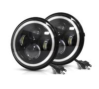 RESPUNEKBAH Per Suzuki Per Samurai Faro A LED Da 7 Pollici Per Auto DRL H4 Hi-Lo Con Halo Angel Eyes Faro 12V 24V