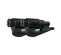 Resqme- Accessorio di sicurezza 2 in 1 per portachiavi, confezione da 2 pezzi, colore: Nero