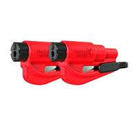 RESQME GBO-RQMTWIN-ROT Accessorio di Sicurezza 2 in 1 per Portachiavi, Rosso, 2 Pezzi