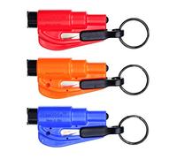 RESQME Original Keychain Car Escape Tool (Red/Orange/Blue) - Pack of 3