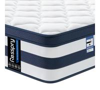 Resspry Materasso matrimoniale piccolo, 1,2 m, materasso ibrido a molle in memory foam, supporto personalizzato a 9 zone per tutti i dormienti, collezione Puffy di media rigidità, prova domestica di