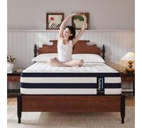 Resspry Materasso singolo in memory foam Srpung, materassi ibridi da 12 | Trasferimento a basso movimento, sonno più fresco e confortevole, supporto zona per tutti i dormienti