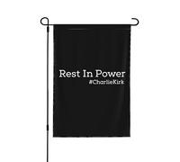 Rest In Power Charlie Kirk, bandiera da giardino bifacciale, per cortile, striscione per casa, 12,5"X18"