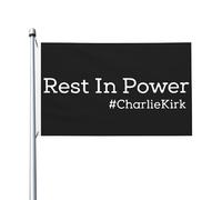Rest In Power Charlie Kirk Home Flag 3x5 piedi per veranda, esterno, interno, cortile, prato, decorazione da appendere, bandiera da giardino, cartello