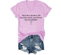 Rest Now, Brother. We Have The Watch, and I 'll See You in Valhalla Shirt, We Have The Watch T-shirt Donna Uomo, Rosa (scollo a V), M