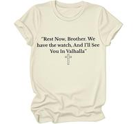 Rest Now, Brother. We Have The Watch, and I 'll See You in Valhalla Shirt, We Have The Watch T-shirt Donna Uomo, Colore: giallo crema., XXL