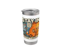 Resta a casa Introvert Cat Homebody Cottagecore Bicchiere termico in acciaio inox doppia parete