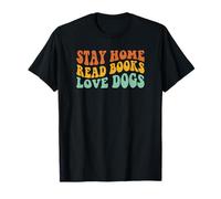 Resta a casa Leggi libri Love Dogs Maglietta