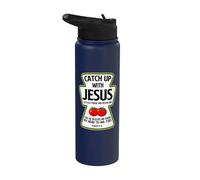 Resta al passo con Gesù Lattuga Lode e assaporalo Christian Stainless Steel Insulated Water Bottle