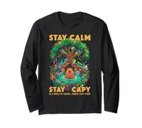 Resta Capy Capybara Zen Forest Nature Meditation Maglia a Manica