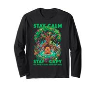 Resta Capy Capybara Zen Forest Nature Meditation Maglia a Manica