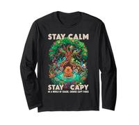 Resta Capy Capybara Zen Forest Nature Meditation Maglia a Manica