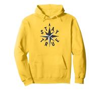 Resta Fedele a Compass Star Inspirational Felpa con Cappuccio, Unisex per Adulti, Limone, L