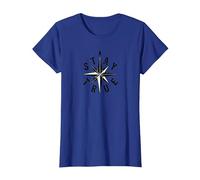 Resta Fedele a Compass Star Inspirational Maglietta, Donna, Blu Reale, L