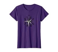 Resta Fedele a Compass Star Inspirational Maglietta, Donna, Viola, L