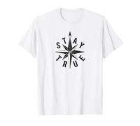 Resta Fedele a Compass Star Inspirational Maglietta, Uomo, Bianco, L
