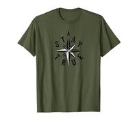 Resta Fedele a Compass Star Inspirational Maglietta, Uomo, Oliva, XXL