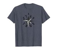 Resta Fedele a Compass Star Inspirational Maglietta, Uomo, Pervinca, L