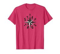 Resta Fedele a Compass Star Inspirational Maglietta, Uomo, Rosso mélange, L