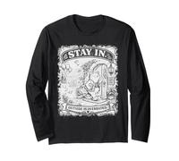 Resta in Cat Homebody Cottagecore Maglia a Manica