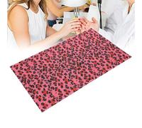 Resta manicure portatile manicure portatile, tavolo per nail art tampone Outst Hand Herist Pad per strumento di manicure e oggetti di scena fotografici sfondo (07 Pink Leopard Pattern)