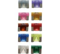 Restagraf - Assortimento di Fusibile Piatto Basso Profilo Mini - Protezione Circuito Elettrico da 2 a 30 A e 58 V - Per Automotive e Industria - Rif. 217160 - Blister da 10