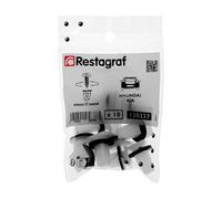 Restagraf - Attacchi Dado Plastica - Compatibile con HYUNDAI SANTA FE III, KIA CEED, SOUL III, STINGER, XCEED - Rif. 130337 - Confezione da 10