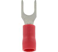 Restagraf Capocorda Rosso con Forcella Pre-isolata Rinforzata in Scatola, Diametro 4 mm, 0,3-1,5 mm2, Confezione da 100