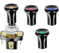 Restagraf - Interruttore a levetta con indicatori a 4 Colori, 3 Pin, 8,3 mm, Foro Diametro 12 V, 12 A, Confezione da 1
