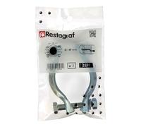 Restagraf - Morsetto di Scarico a Gola - Fascetta a Striscia scanalata Acciaio - Fissaggio Impermeabile Linea di Scarico - Compatibile Diametro 49 mm - Montaggio Veicoli Benzina e Diesel - Rif. 2591