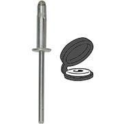Restagraf - Rivetti espansi con Chapos Neri per Piastre di immatricolazione - Diametro 4 mm - Lunghezza 17,5 mm - RIF. 4507 - Confezione da 400
