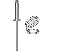 Restagraf - Rivetto con Cappello in Scatola per Targa di immatricolazione, 8-11 mm, Spessore 15,7 mm, Lunghezza 200 Pezzi, Colore: Bianco
