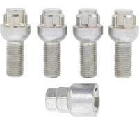 Restagraf - Set di 4 Bulloni Ruota Antifurto - Seduta Sferica - Blocco Cerchio Acciaio & Alluminio - M14-1.50 X 28 mm - Rif. 188610