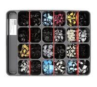 Restagraf - Vassoio di fissaggio tipo graffette - Per scudi e modanature - Specialmente compatibile con Hyundai-Kia - Usi comuni - Formato servante officina - Rif. 70462 - Vassoio da 365 pezzi