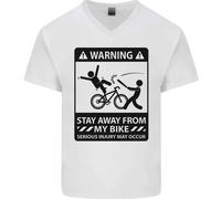 Restare Away From My Ciclismo Bici Ciclisti Uomo Scollo A V Cotone T-Shirt