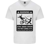 Restare Away From My Ciclismo Bici Ciclisti Uomo Scollo A V Cotone T-Shirt