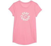 Restare Curioso Vintage Tipografia Detective Maglietta, Ragazze, Rosa, L