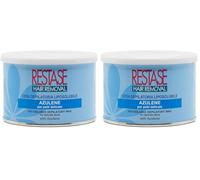 RESTASE | Cera Depilatoria Liposolubile, Azulene, Pelli Delicate, 400 ml, Made in Italy (Confezione da 2)
