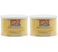 RESTASE | Cera Depilatoria Liposolubile, Resina di Pino e Cera d'api, Tutti i Tipi di Pelle, 400 ml, Made in Italy (Confezione da 2)