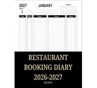Restaurant Booking Diary: Full Year Reservations Book For Restaurants, and hotels, and Cafés, 365 Days