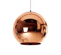 Restaurant Chandelier American Retro Plating Round Glass Single Head Pendant Dining Table Bar Hanging Lights Height Adjustable，Bronze