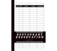 Restaurant Reservation Log Book: 6x9 inches or A5 | 110 Pages