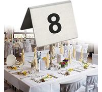 Restaurant Table Number Signs Stainless Steel Table Number 1-50/100, Cycle Used, Double-Sided Table Number Plate, Easy To Read, Makes It Easy To Quickly Seat Multiple Gue(1 To 25)
