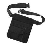 Restaurant Waiter Money Pocket - 10x8.25 Inches Black 5-Pocket Apron Organizer | Adjustable Waist Strap Belt Server Cash Holder Pouch Restaurant Staff Work Uniform For Bars Cafes