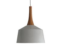 Restaurants Pendant Lights Coffee Shop Single Head Chandelier with Wooden Handle Retro Hanging Light Creative Metal Suspensiom Lamp Adjustable for Café Over Sink Bedroom