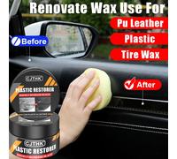 Restauratore di plastica per auto Ritorno al nero lucido Interni auto Pelle e pannello Rinnovo agente di rivestimento in cera Lucidatura automatica e rivestimento di riparazione