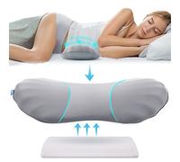 RESTCLOUD, Cuscino per supporto lombare in memory foam, regolabile, per dormire, fornire sostegno e alleviare il dolore lombare, adatto per letto e sedia