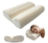 RESTFORM Cuscino Antirughe in Memory Foam Antiwrinkle Pillow - Guanciale Ergonomico per Dormire di Lato e Schiena, Previene le Rughe del Sonno, Migliora la Postura Cervicale - Federa Lavabile