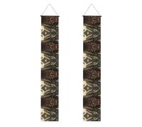 Resti del Colosseo Romano Banner decorativo portico (verticale) banner di benvenuto adatto per appendere all'aperto 11,8 × 70,9 cm