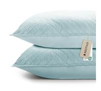 RESTILO Fodera per cuscino decorativa 50x70 cm, set da 2 pezzi, cielo blu Federa per cuscino Dekokissen Dekokissen Zierkissenbezug Steppung ultrasonica morbida per divano, ideale per soggiorno, camera